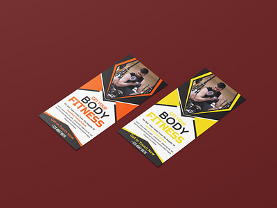 Fitness DL Flyer /Rack Card/Poster Design bodybuilder booklet branding business business identity dl flyer editable fitness flyer graphic design gym magazine marketing message print promotion rack rack card roller signs