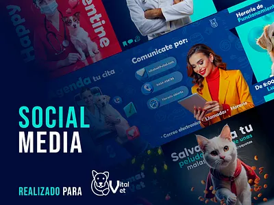 Social Media para Vitalvet brand identity branding design design agency graphic design illustrator logo photoshop social media