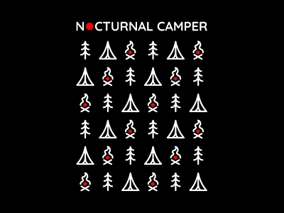 Nocturnal Camper 1 adventure apparel apparel design backpacker branding branding design camper campfire camping hiking holiday mountain national park nature nocturnal outdoors t shirt t shirt design travel vacation