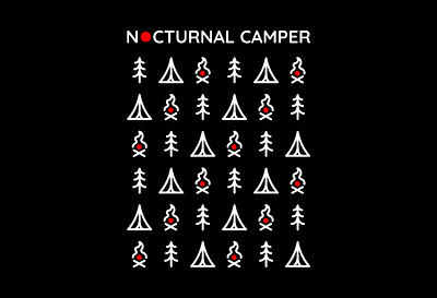 Nocturnal Camper 1 adventure apparel apparel design backpacker branding branding design camper campfire camping hiking holiday mountain national park nature nocturnal outdoors t shirt t shirt design travel vacation