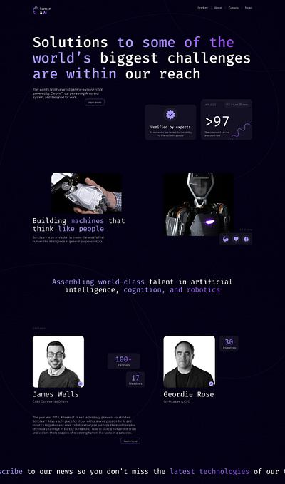 Concept project ai concept dark theme design figma landing ui web web design website