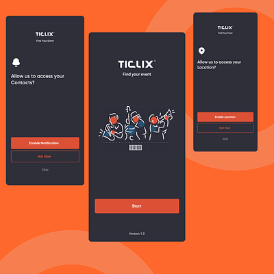 Ticlix event selling web and mobile app concert events mobile app product design ticket web app