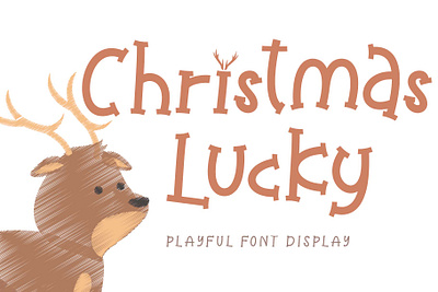 Christmas Lucky banner beautiful branding christmas design display font font design graphic design handwritten illustration logo ui