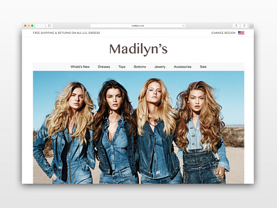 Madilyn's - E-Commerce Landing Page design ecommerce shopify