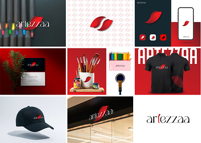 Artezzaa a premium brand of art essential products art artezzaa branding design essential graphic design illustration logo logo design typography vector