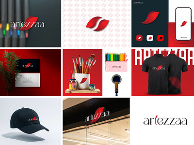 Artezzaa a premium brand of art essential products art artezzaa branding design essential graphic design illustration logo logo design typography vector