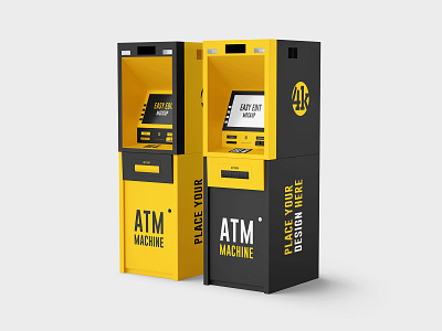 ATM Machine atm balance bank business card cash checkout credit card display finance financial machine mockup mockups service stand system terminal transaction