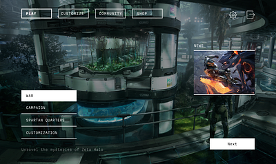 Halo Game Home Screen