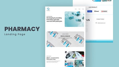 Presenting our modern pharmacy landing page! branding graphic design ui