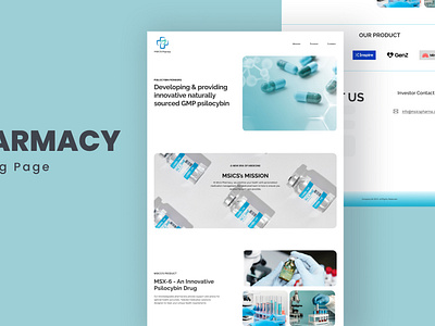 Presenting our modern pharmacy landing page! branding graphic design ui