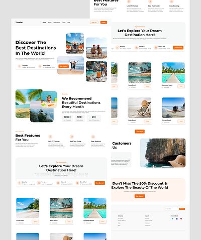 Landing Page Design for A Travel Agency