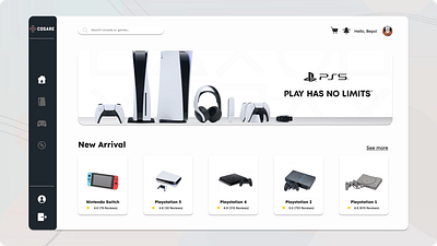 CoGare (Consol & Game Store) - Website UI Project Exploration console game gaming modern playstation simple uiux website