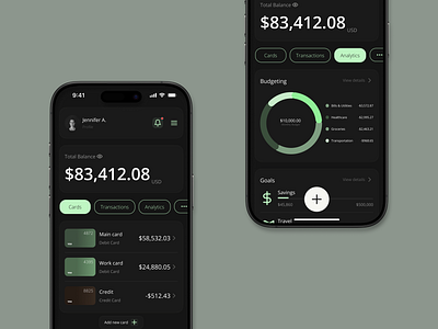 Fintech Mobile App UI Design app bank bank app bank design branding figma fintech fintech app fintech design graphic design logo minimal mobile mobile app mobile app design product design ui uiux ux ux design