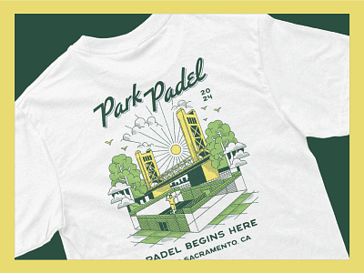 Park Padel: Merchandise apparel design editorial editorial design geometric gym illustration line lineart merch merhandise monoline padel sport retro retro t shirt running sport apparel t shirt tee tennis vintage