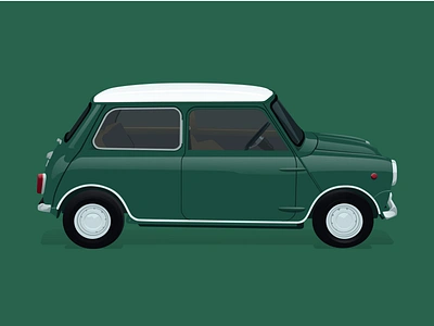 Austin Mini Cooper S (MK1) graphic design illustration mini cooper vector