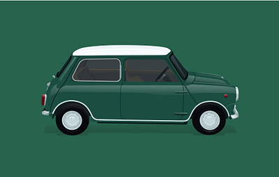 Austin Mini Cooper S (MK1) graphic design illustration mini cooper vector