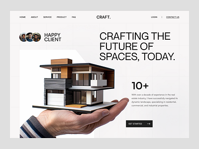 Craft Real Estate Website barkahlabs bold clean design dribbble estate header header concept home house landing page property real estate real estate website ui ui design ux web web design website