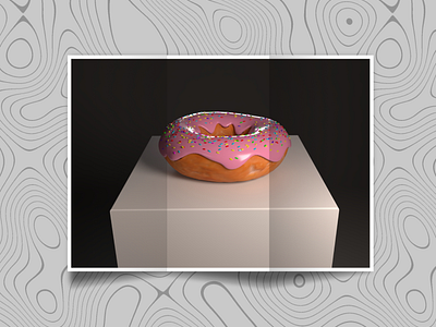 Doughnut 3D Model 3d 3d design 3d lighting 3d modelling blender blender design composition maya