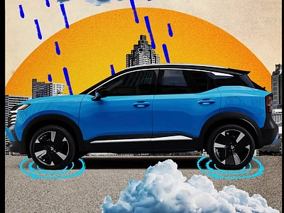 Nissan Kicks - All Wheel Drive animation collage gif motion