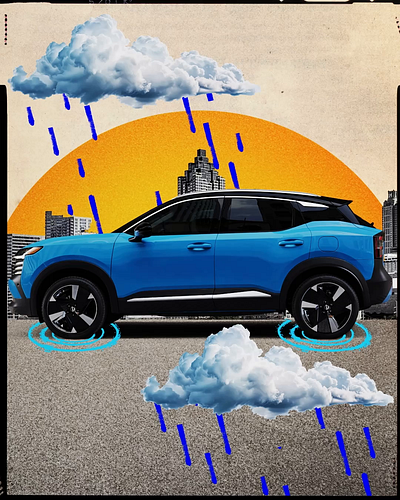 Nissan Kicks - All Wheel Drive animation collage gif motion