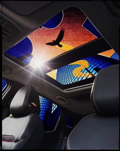 Nissan Kicks - Moonroof animation collage gif motion