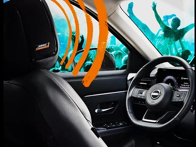 Nissan Kicks - Bose Headrest animation collage gif motion