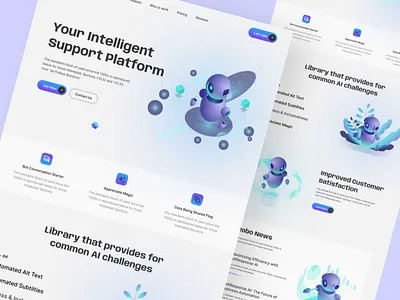 Ai landing page 3d ai ai figma ai landing page ai ui kit beautiful landing page case study clean design illustration landing minimal ui design ux web design