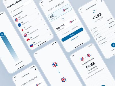 swiftbank: AI Digital Banking & Payment App - Convert Currency ai banking app banking app banking assistant banking ui kit blue clean convert currency convert money convert money ui dark blue digital banking app finance app finance ui kit minimal mobile banking app modern payment app payment ui soft transfer money