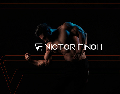 VICTOR FINCH | SPORTS TRAINER abstract logo brand identity branding creative logo design fitness fitness logo graphic design gym health logo design logo design concept logomaker logotype modern logo monogram logo