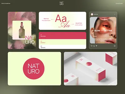 Naturo Beauty Care | Visual Identity Guidelines art beauty beauty website beautybrand brand brand guide brandbook branding branding identity clean colors graphic design landingpage logo logotype packaging design skincare socialmedia typography visual identity