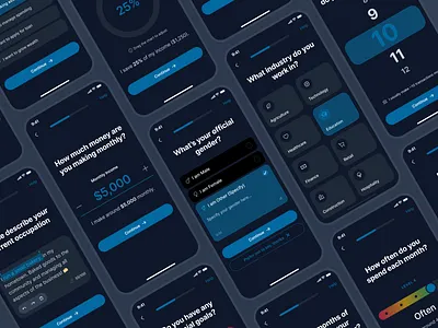 swiftbank: AI Digital Banking Payment App - Financial Assessment ai banking app assessment ui banking app banking assistant banking ui kit blue clean dark blue dark mode digital banking app finance app finance ui kit financial assessment minimal mobile banking app modern payment app payment ui soft user onboarding