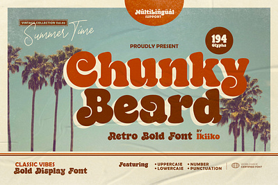 Chunky Beard - Retro Bold Font 60s 70s bold chunky classic disco fashion fat font fonts old old fashioned retro typo typography vintage vynil