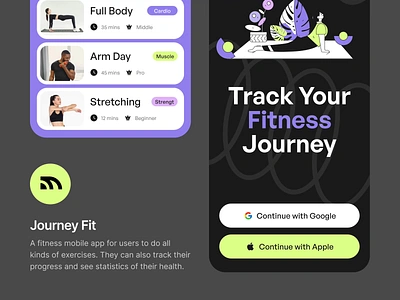 Fitness Mobile App Motion Exploration after effects animation charts dashboard data figma illustrations layout mobile app motion principle prototype responsive ui ui motion ux