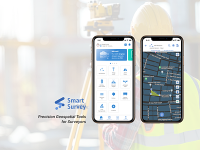 Smart Survey App - Geospatial Tools application geospatial gis survey surveyor uiux