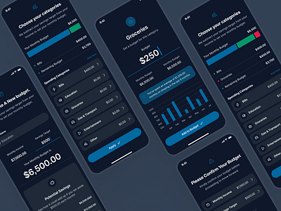 swiftbank: AI Digital Banking & Payment App - Create Budget UIUX ai banking app banking app banking assistant banking ui kit blue budget app budgeting app clean dark blue digital banking app digital banking ui finance app finance ui kit minimal mobile banking app modern payment app payment ui soft spending app