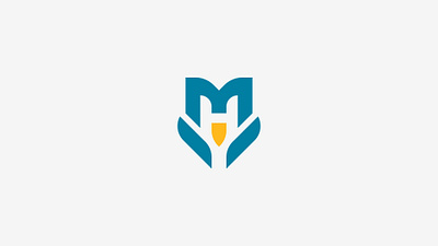 Manav Hospital Logo Identity Design blue blue logo brand identity branding design graphic design hospital icon lettermark logo logo identity logomark logotype medical medicine symbol vector yellow