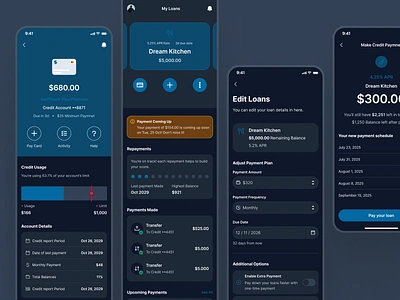 swiftbank: AI Digital Banking & Payment App - Credit Management ai banking app banking app banking assistant banking ui kit blue bnpl app clean credit app credit management dark blue digital banking app finance app finance ui kit loan app minimal mobile banking app modern payment app payment ui soft