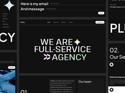 Plus Agency agency app branding design figma graphic design illustration landing page logo motion graphics studio ui uiux web design website