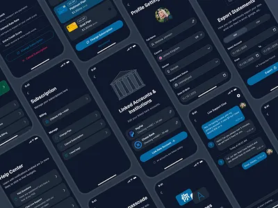 swiftbank: AI Digital Banking & Payment App - Profile Setting UI account setting ai banking app banking app banking assistant banking ui kit blue clean dark blue digital banking app digital banking ui finance app finance ui kit minimal mobile banking app modern payment app payment ui profile setting setting ui soft