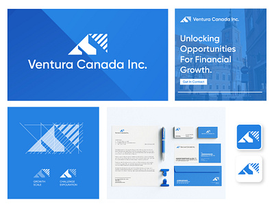 Ventura Capital Inc. Logo & Brand Identity Design branding capital challenge challenging firm graphic design investment logo real estate