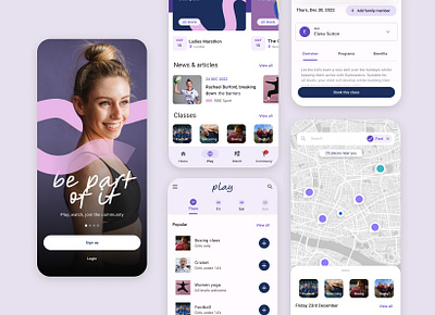 Be part of it Mobile App - Material You android event girls google material 3 material you mobile app os pink purple sport ux ui women