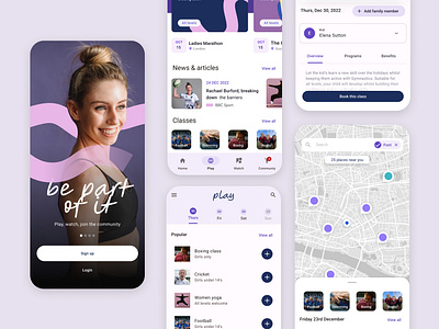 Be part of it Mobile App - Material You android event girls google material 3 material you mobile app os pink purple sport ux ui women