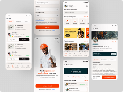 Wokka - On Demand Service App ads app app design application booking buysell classified design designtrends ecommerce graphic design home services mobile app on demand service platform service app typography ui ui design uiux