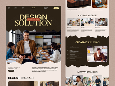 Design Agency Website agency agencydesign bold companypage creative design header landingpage layout portfolio ui ux uxdesign website