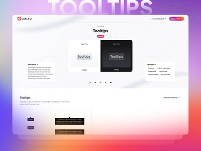 Tooltips - UnifiedUI components design figma minimal properties tooltips ui unified ui unifiedui user interface ux variants website