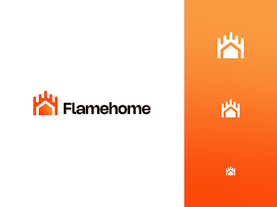 Flamehome - Real Estate Logo Design/ Abstarct home logo apartment architecture brand identity branding building combination mark creative logo design ecommerce home house logos minimalist logo property real estate realestate