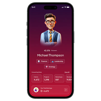 👤 Daily UI Day 6: User Profile Design 🖌️