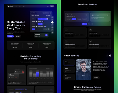 Task Management Saas Website app b2b card crm crypto dashboard design landing page performance management project management saas saas landing page saas product saas website task management ux ui web web design web3 website