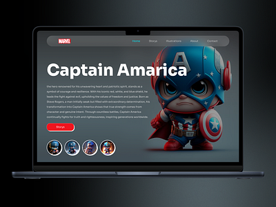 LandingPage - MARVEL captainamerica figma landingpage likedribbble marvel