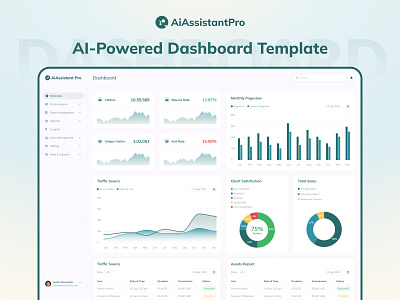 AIAssistantPro Dashboard Template Download 2024 ai integration aiassistant aiassistant pro bootstrap dashboard template. data analytic dashboard data analytics dashboard design designtocodes free landing page landing page tailwind css tracking dashboard ui